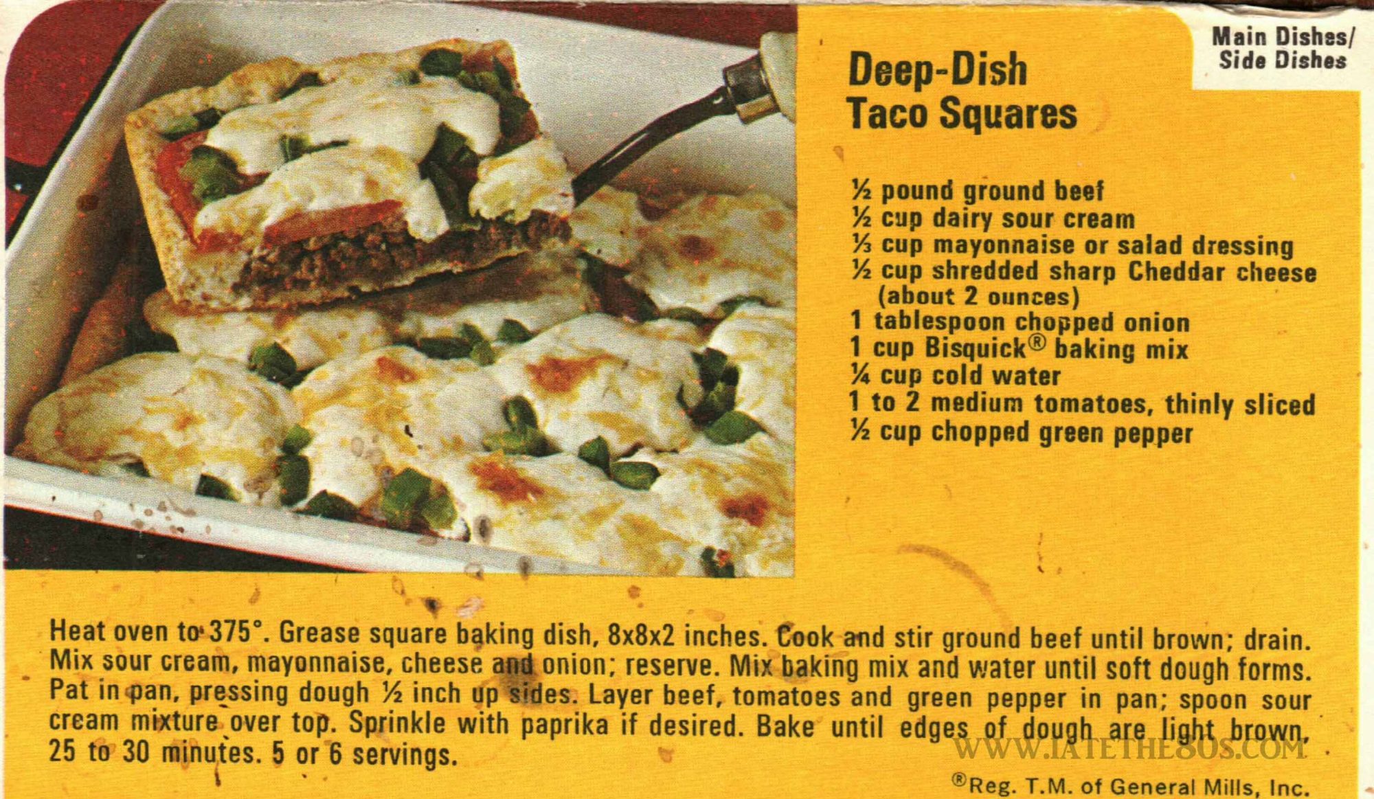 Deep Dish Taco Squares - I Ate The 80's