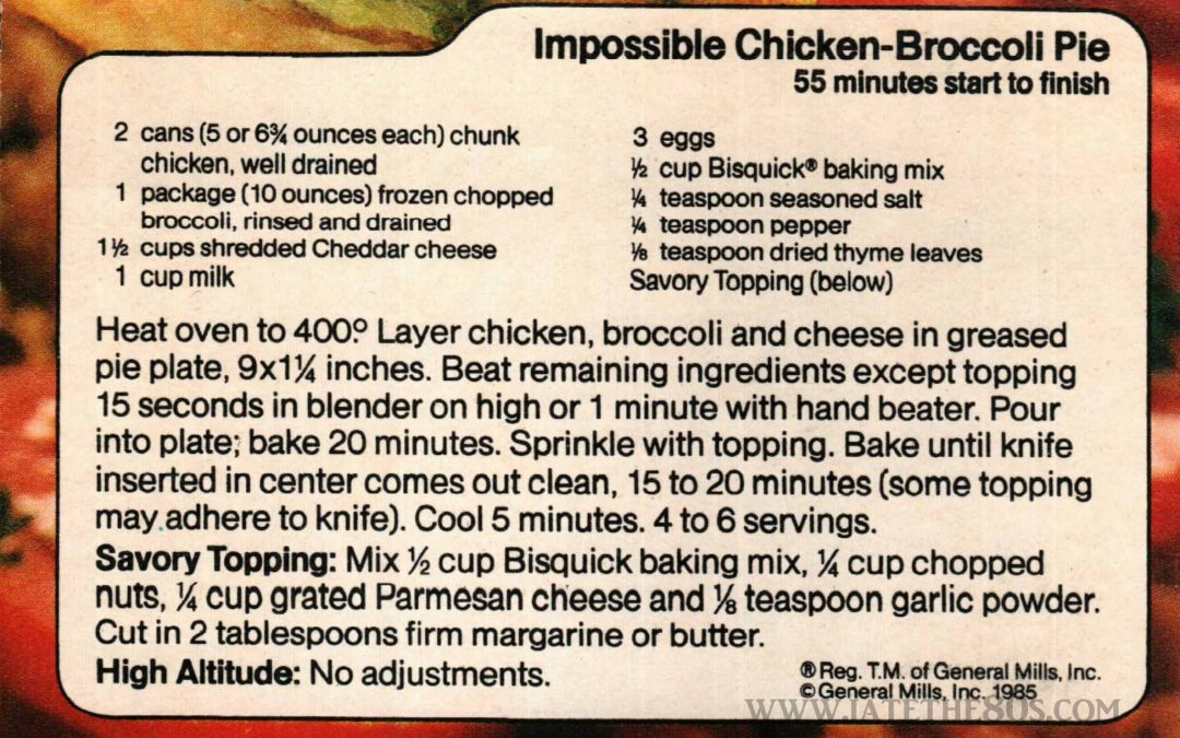 Impossible Chicken-Broccoli Pie
