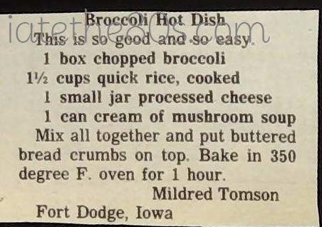 Broccoli Hot Dish