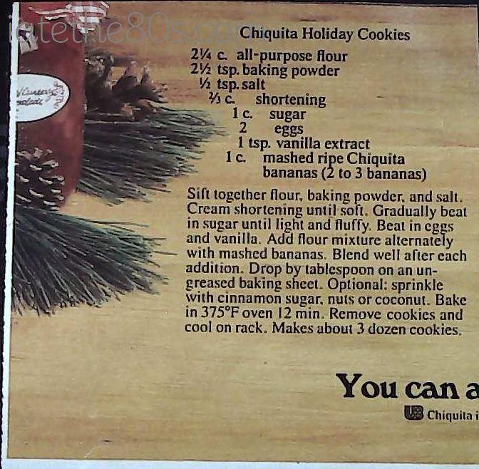 Chiquita Holiday Cookies