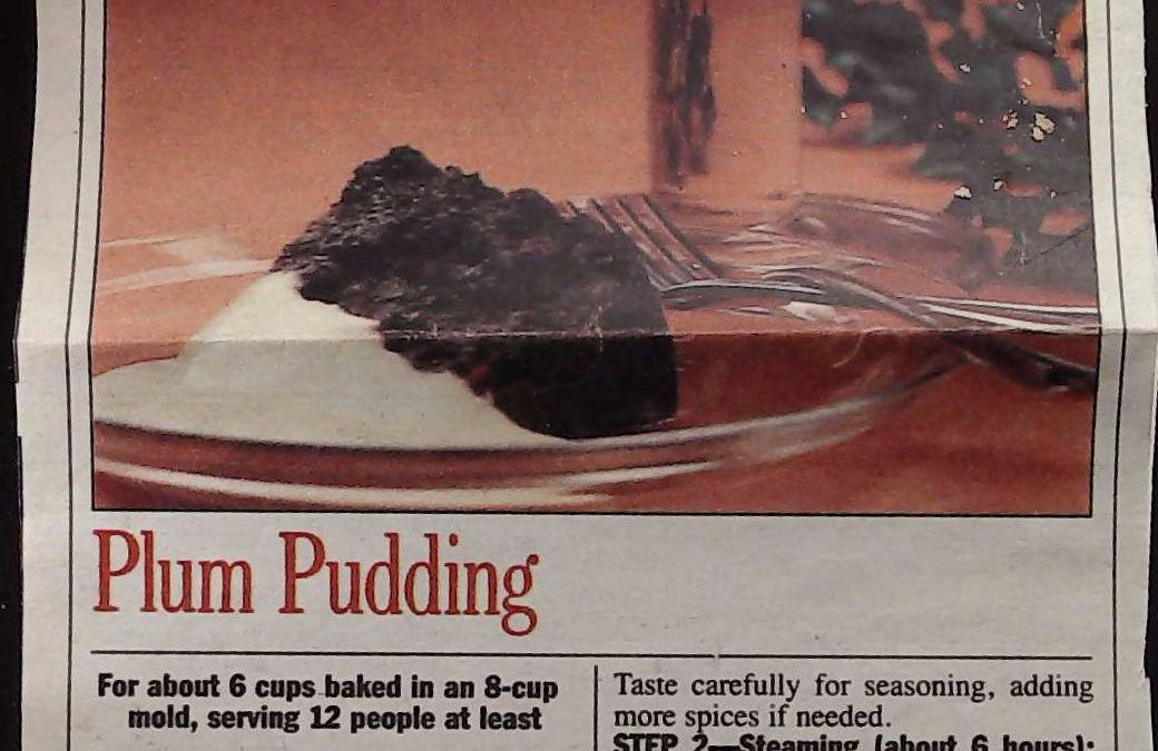 Plum Pudding With Pudding Sauce